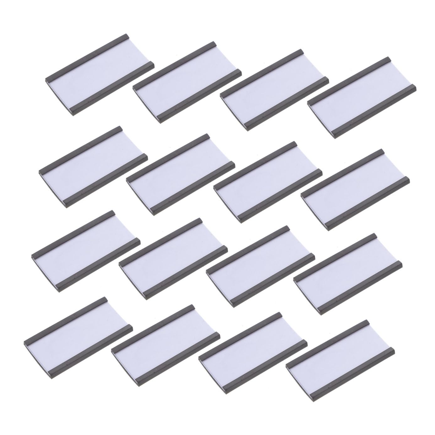 Clip Magnetico per Cartellini Prezzo 50 Pezzi Nero per Scaffali | Carta Sostituibile, Uso Industriale e Display Prezzo, Installazione Pratica