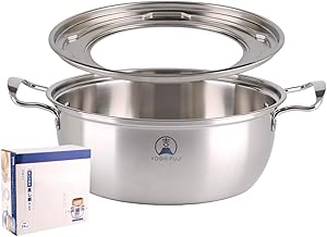 Yoshifuji Kogei Induction Steamer Pot for Seiro, 7.1 inches (18 cm), 8.3 inches (21 cm), 9.4 inches (24 cm), Suitable for Seiro, Chinese, Stainless Steel Steamer with 2-Layer Bottom (Only Induction