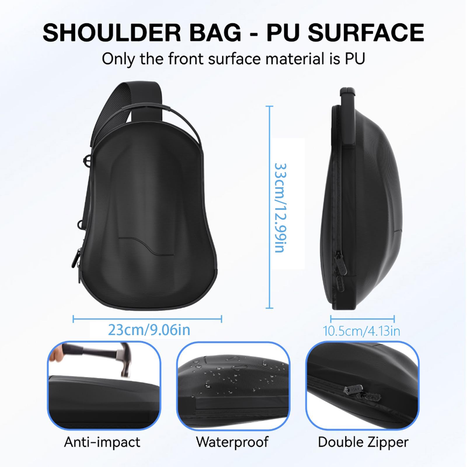 Funda de transporte impermeable para gafas, bolsa protectora de viaje con correas para el hombro para almacenamiento de 4 accesorios