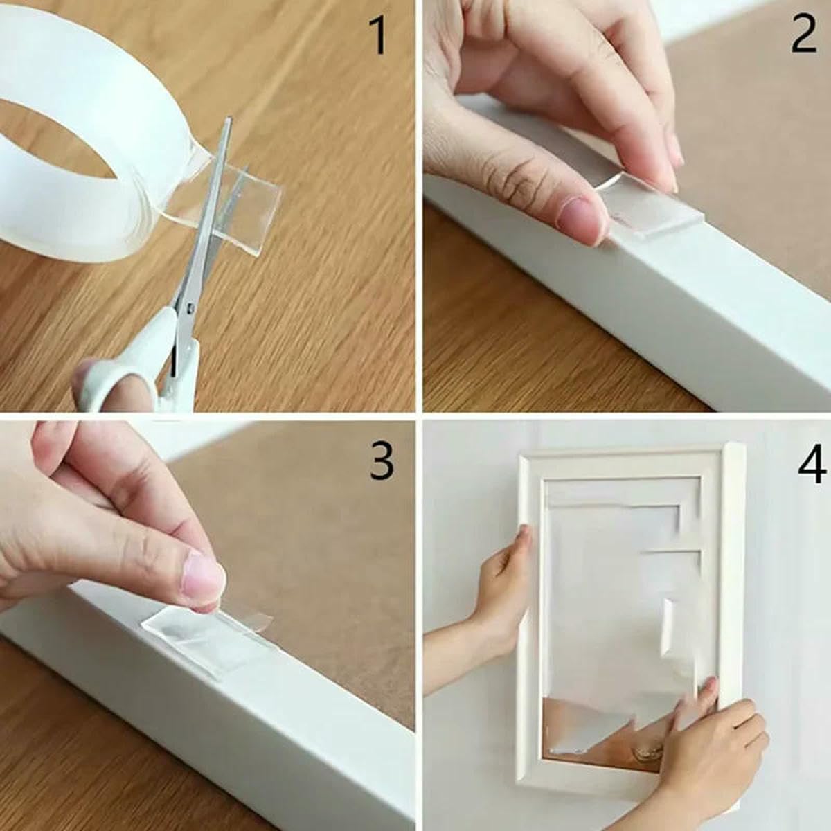 Nastro biadesivo nano, nastro trasparente impermeabile extra forte, senza tracce, nastro decorativo riutilizzabile, addensato, strumenti per la casa - 50 mm - Nastro nano - 20 m - 1 mm