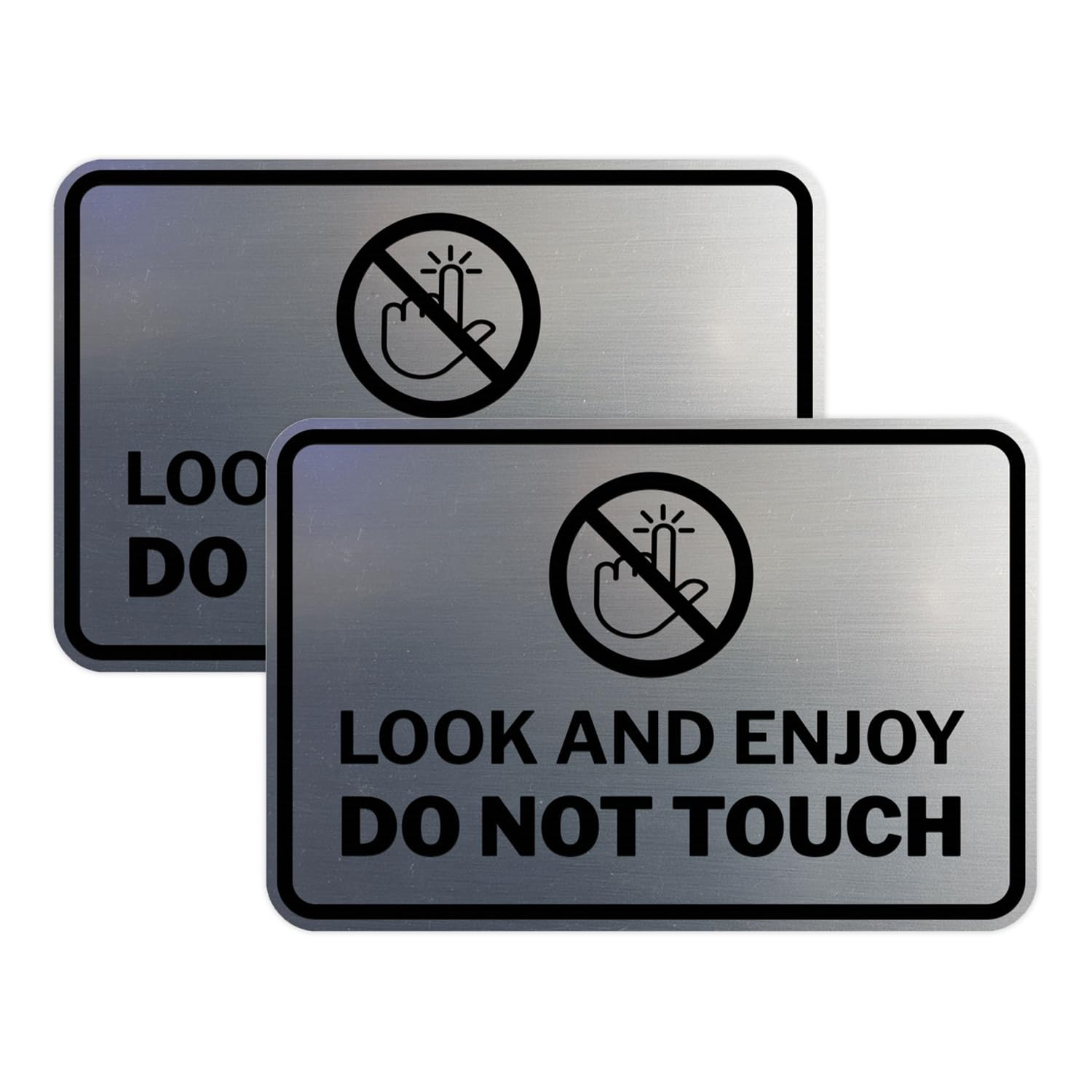 Signs ByLITA Classic Framed Look and Enjoy Do Not Touch Sign