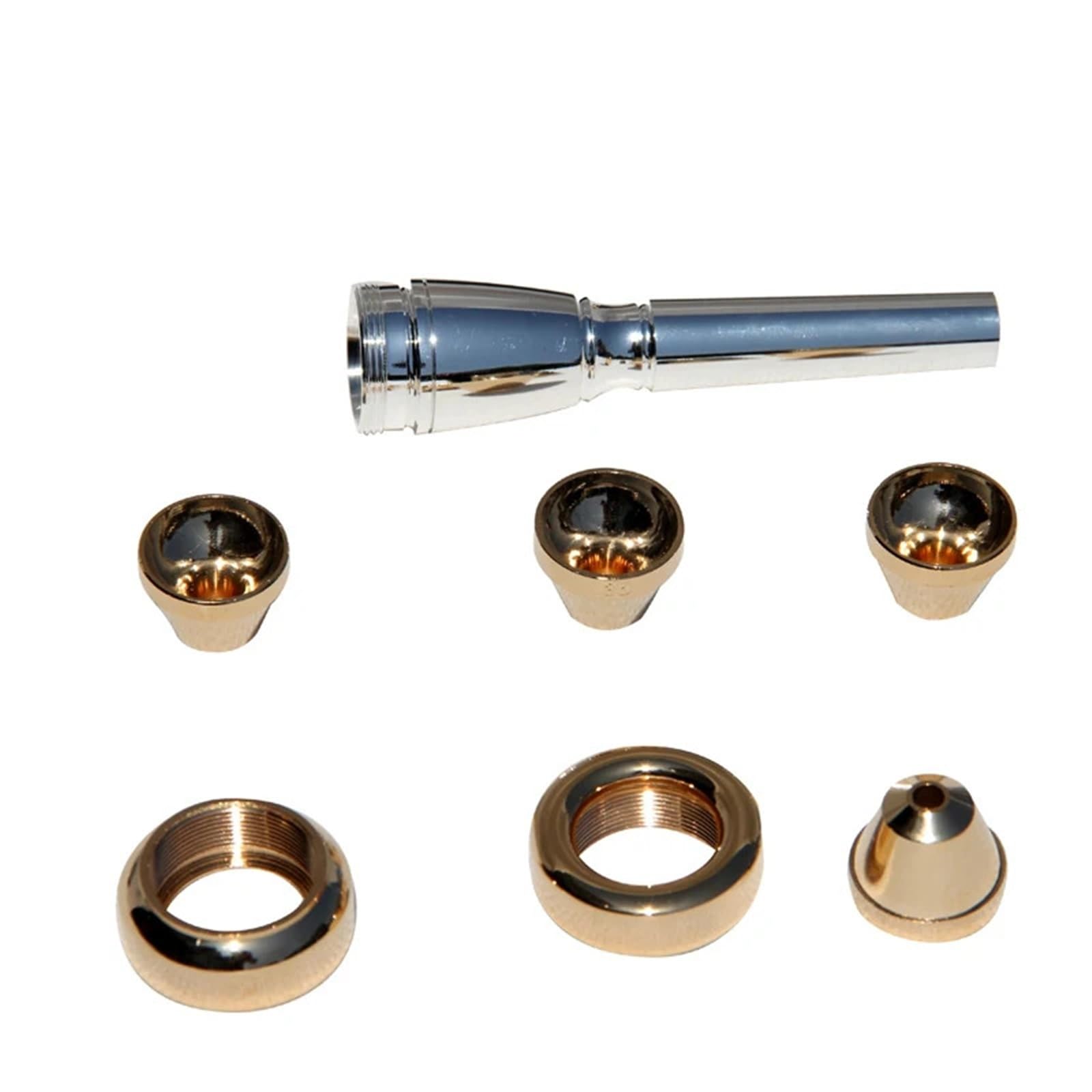 Bb-Trompeten-Mundstück-Set, Größe 2c, 3c, 2b, 3b, versilbertes Instrumentenzubehör, Trompete-Düse