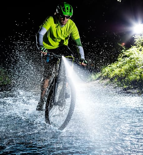 OnMeto Fahrradlicht vorne, IPX5 Wasserdicht Frontfahrrad Lampe Fahrrad licht，USB Type-C Wiederaufladbares Fahrradleuchten für Fahrrad