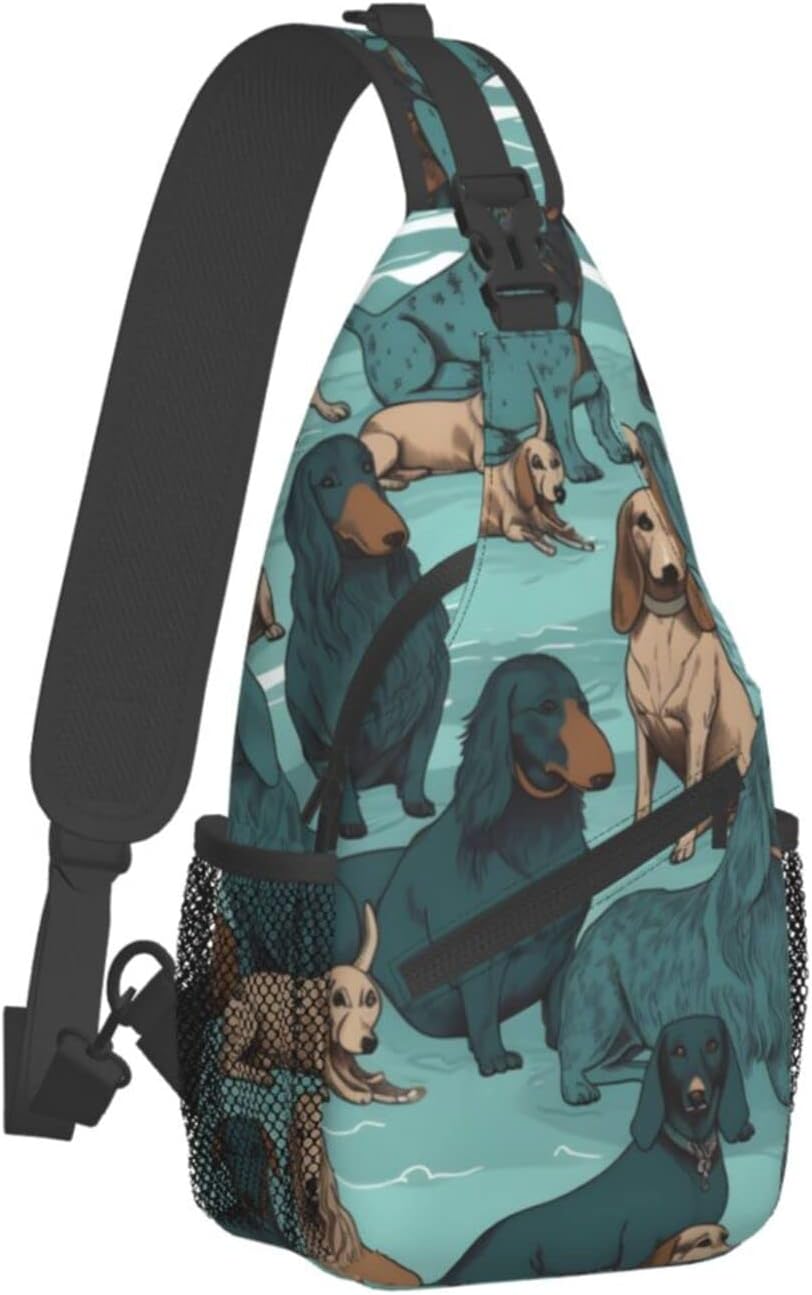 FYCFSLMY Dachshund Dog Outdoor Crossbody Shoulder Bag