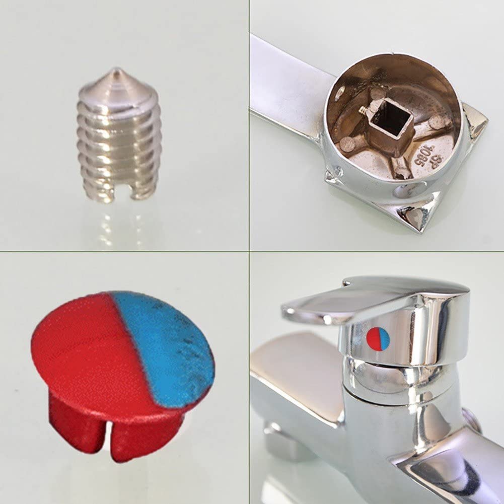 Indicatore a Freddo Caldo per Rubinetti 10pcs Universali Segnali Caldi E Pulsanti per I Lavandini del Bagno Cucina Rubinetti