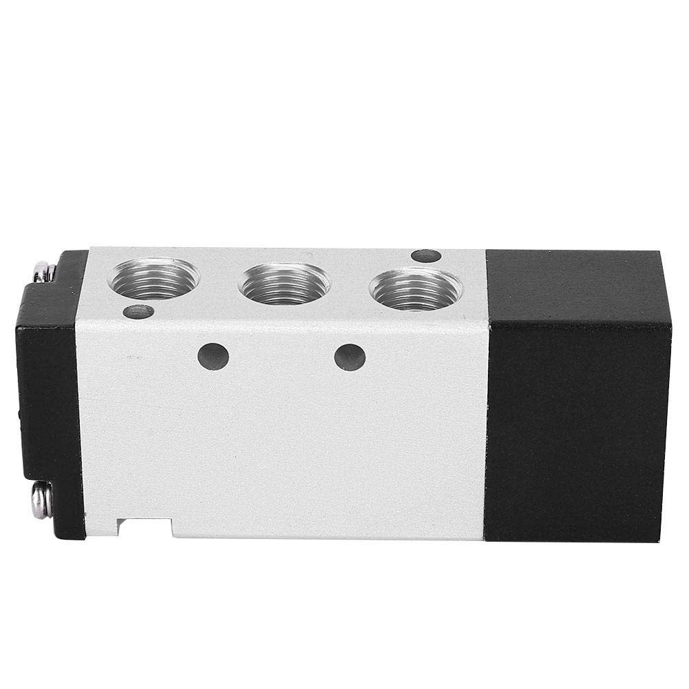 FTVOGUE 5 Way 2 Position Pneumatic Solenoid Valve - PT1/4" Ports, Aluminum Body