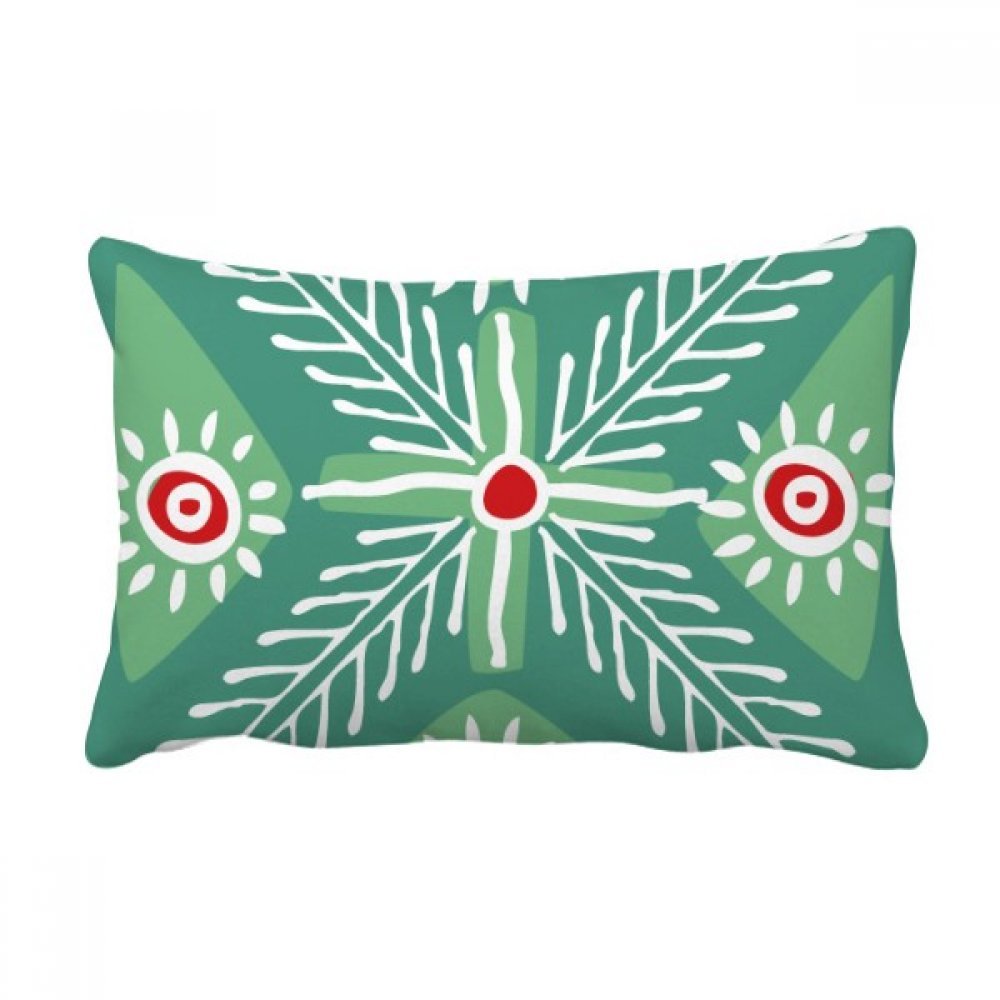 Coussin de décoration Mexique totems vert blé 16x24 au fini raffiné