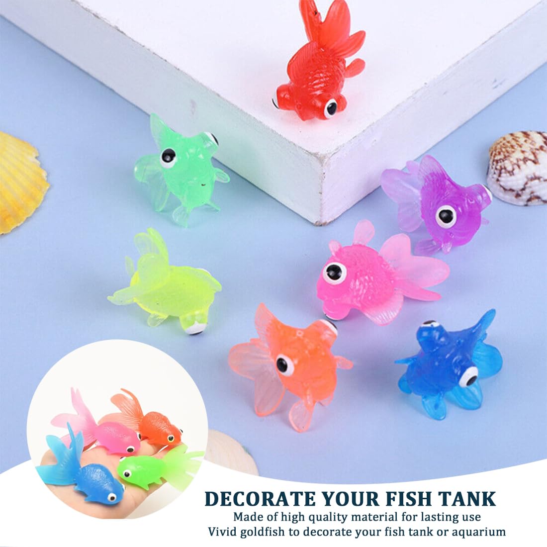 28 pcs Poissons artificiels en Plastique réaliste pour Aquarium