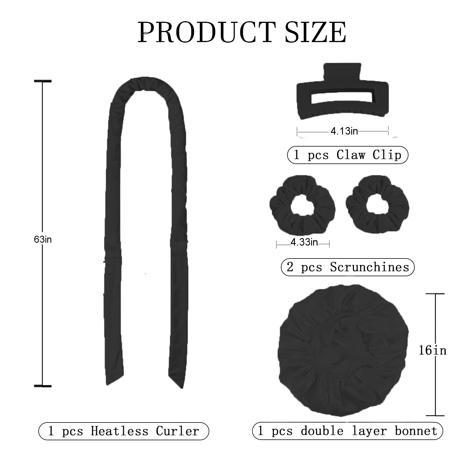 Hroevc No Heat Overnight Curls Headband with Double Layer Bonnet, Soft Hair Curlers to Sleep In - Image 3