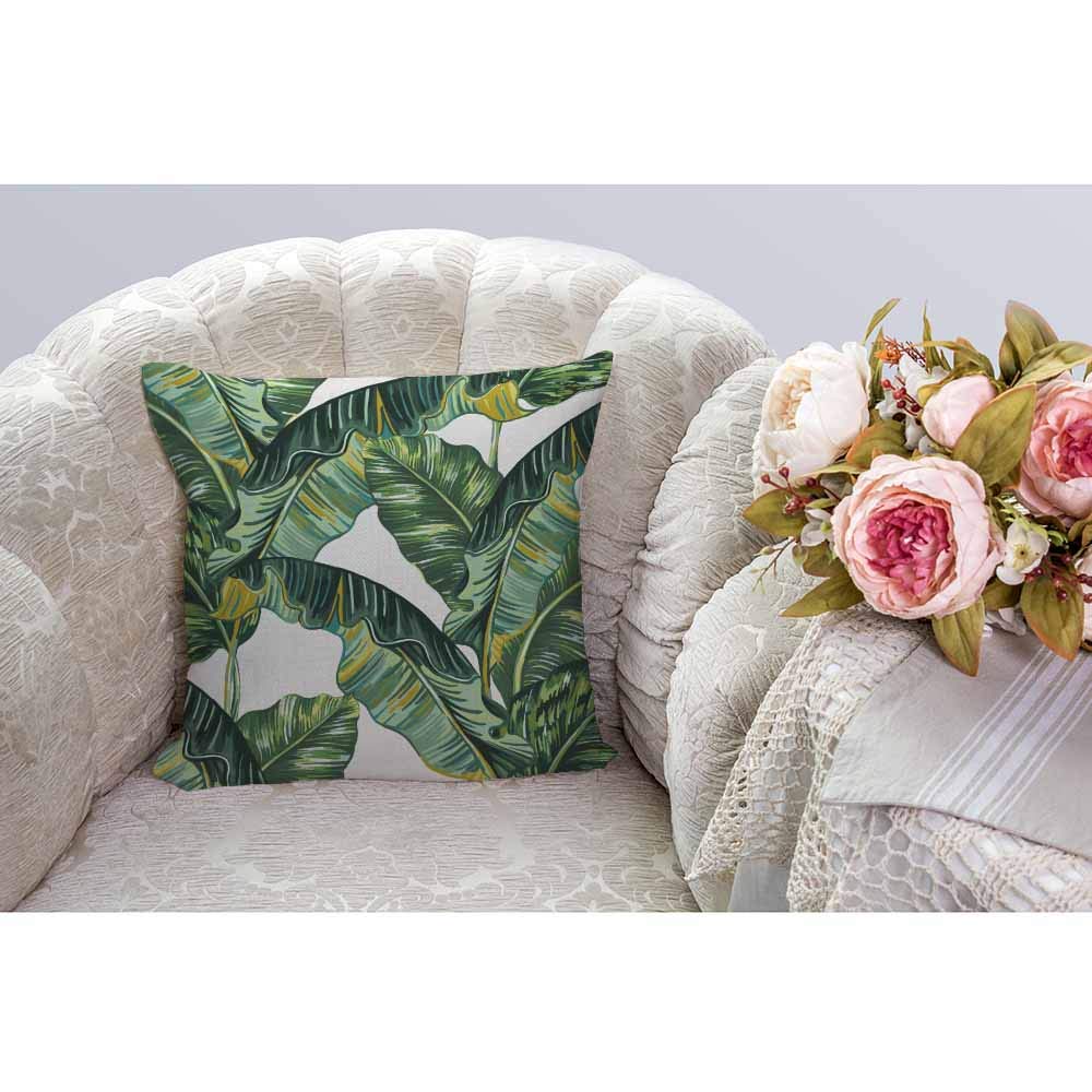 Federa Per Cuscino 45x45 Cm Con Girasole Stile Olio - Hgod Designs, Cotone E Lino Naturale, Cerniera Nascosta