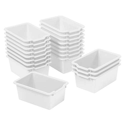 Miniatura 27 de ECR4Kids Cubo de almacenamiento frontal con cucharada, organización multiusos, azul, 20 piezas