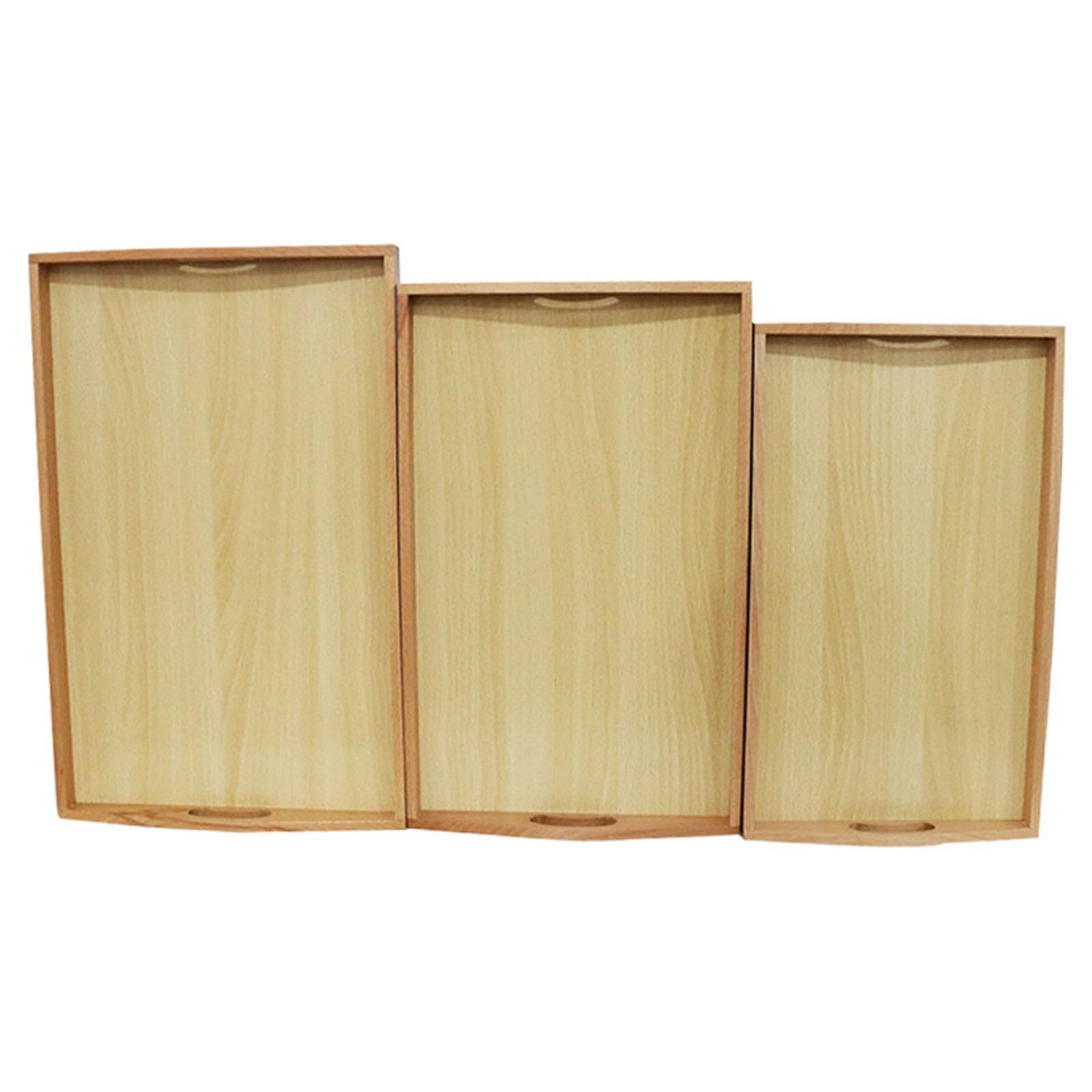 Gralara 3 Bandejas de Madera para Clasificar Y Usar Como Arenero, Ideales para Niños de 3 años en Adelante.