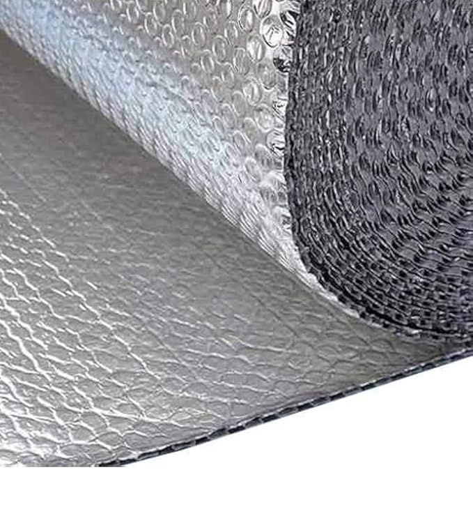 Image of Livshine Double Reflective Aluminum Foil Heat Insulation 12MM Thick Bubble Shield, Reflective Window Insulation Radiant Barrier Roll for Windows and Roof Weatherproofing (12mm 1.2Mtr x 2Mtr)