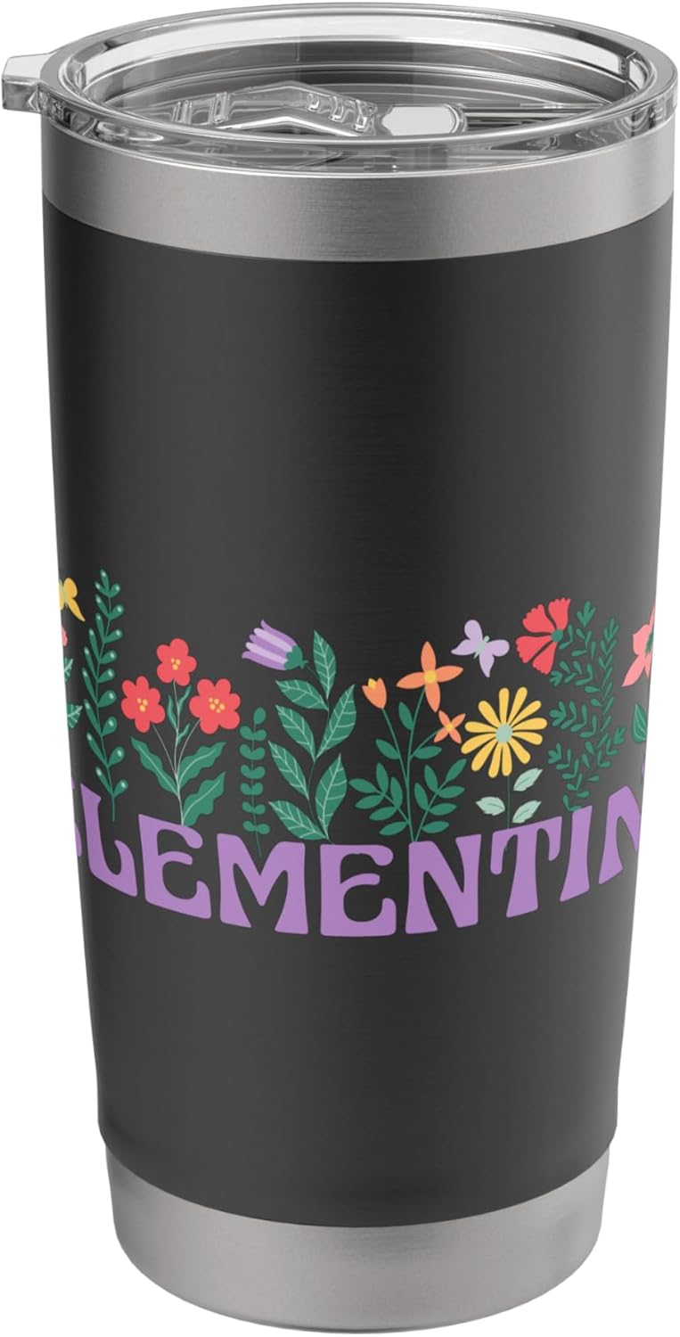 Wildflower Floral Clementine First Name Mother’s Day Women Stainless Steel Insulated Tumbler