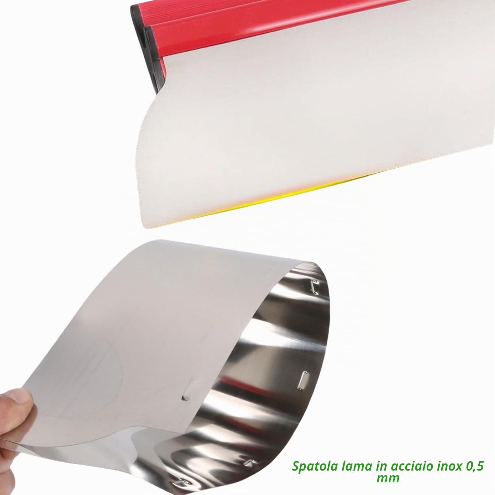 3 Spatole Stucco 100+60+40cm Acciaio Inox 0,5mm Set professionale per cartongesso, lama in acciaio con impugnatura a Z, ideale per grandi superfici, stuccatura precisa e uniforme