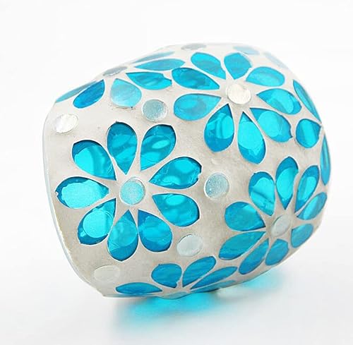 Miniatura 2 de LUCBEI Candle Stands Oblique Candle Holder Mosaic Glass Candle Cup Romantic Candle Light Dinner Bar Decoration Ornaments Candlestick Holder for