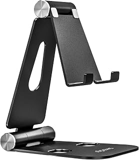 AISENS MS2PXL-096 Tripod XL SIZE Adjustable (2 PIVT) for PHONE/Tablet, Black