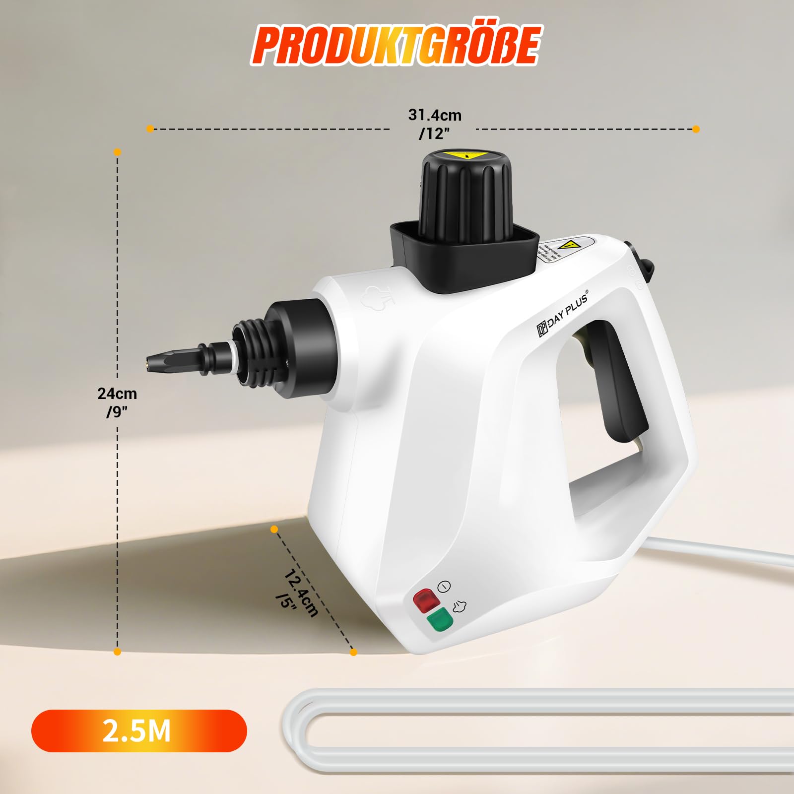 Handdampfreiniger, 1000W Dampfreiniger Handgerät, Chemikalienfreier Dampfreiniger, 110℃ Steam Cleaner zur effizienten Reinigung, Hand Dampfreiniger für die Reinigung von Fenstern, Sofas, Fugen, Auto