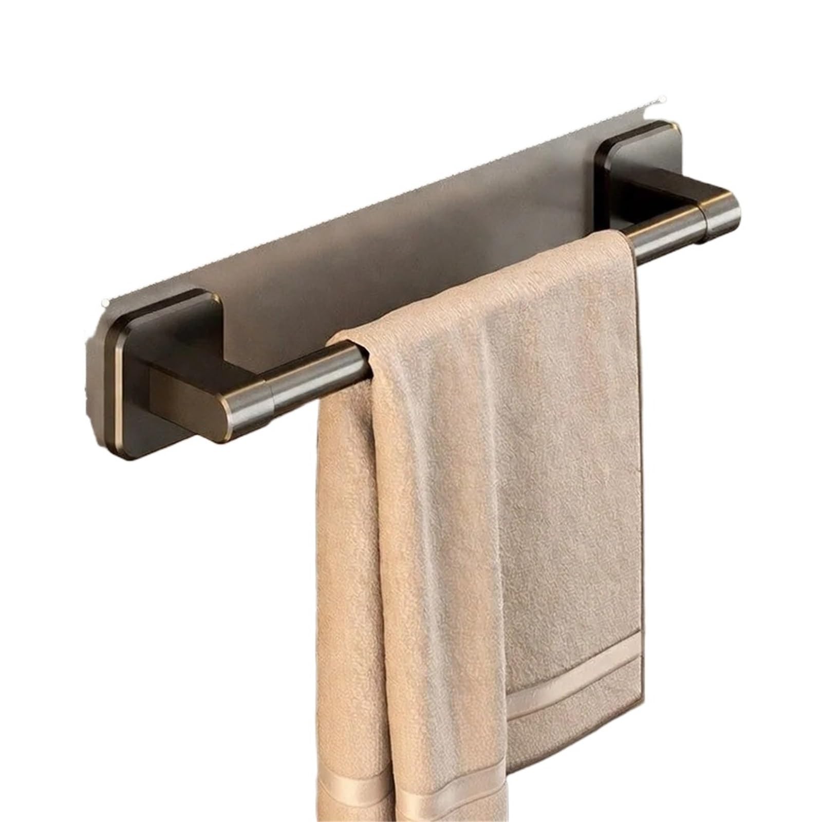 Bathroom towel rail 30-50cm Towel Bar Rack for Bathroom Wall Mounted Heavy Duty Hand Holder Space-Saving Rod(30cm Black)