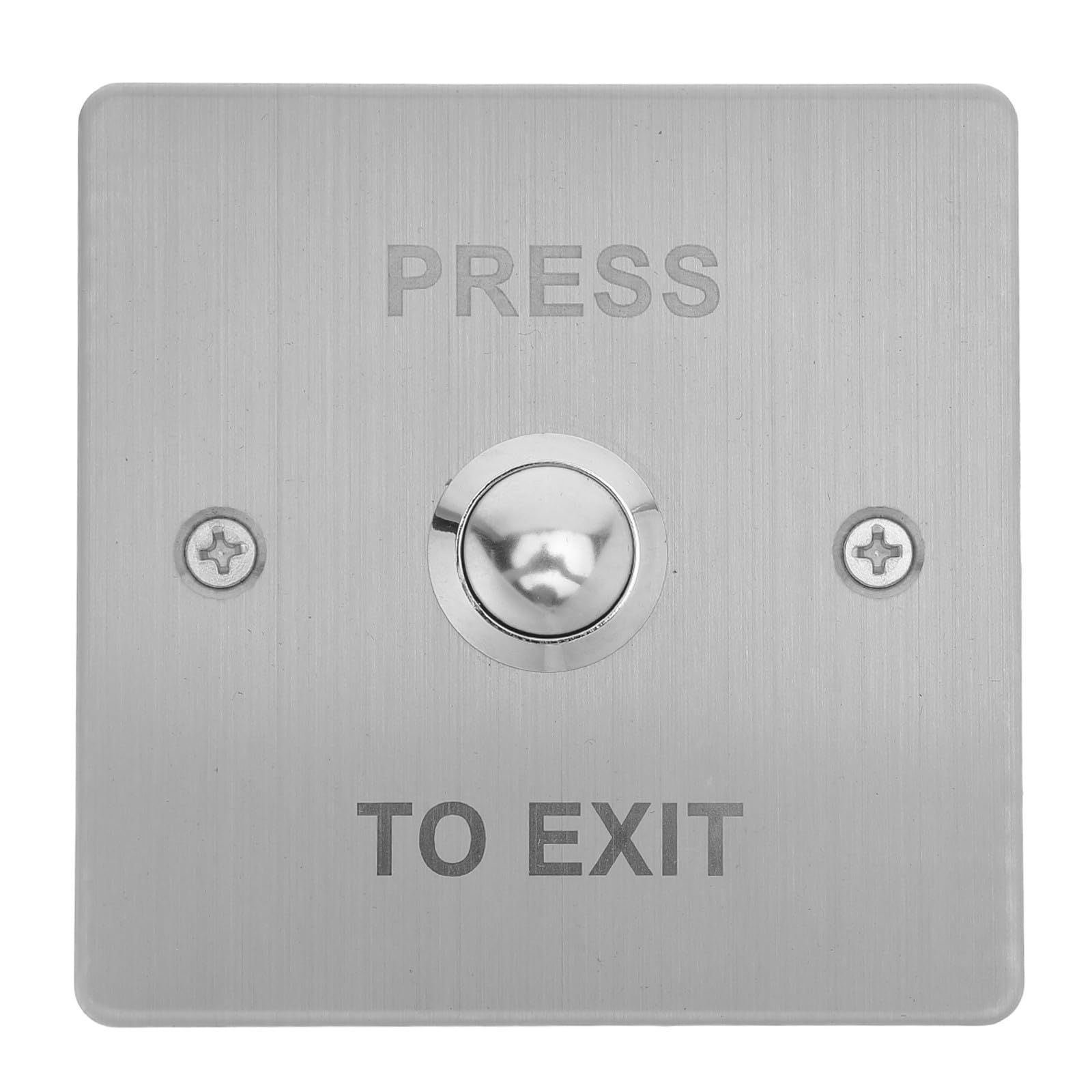 Bouton-poussoir de sortie argenté acier inoxydable pour porte automatique