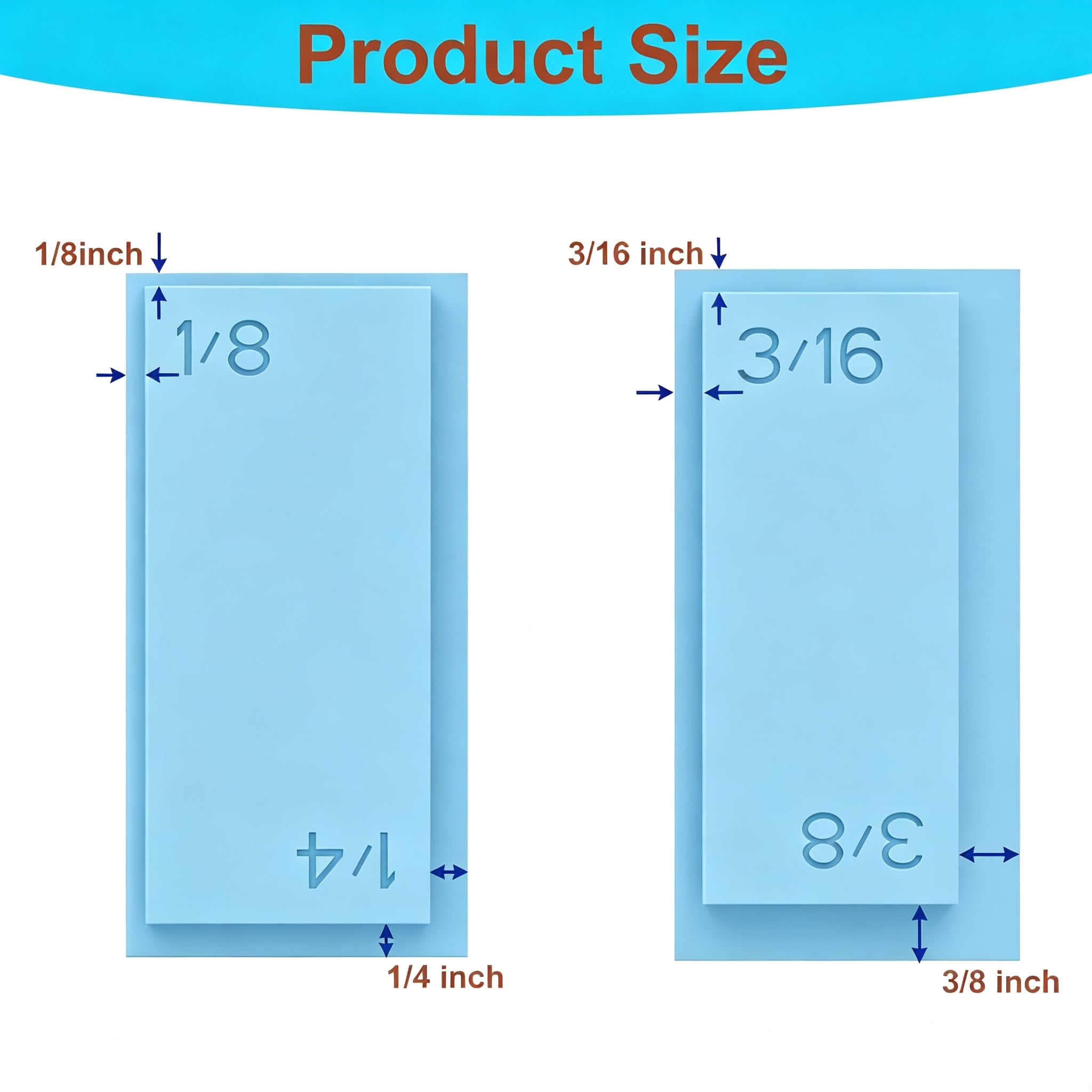 4-in-1 Trim Reveal Tool - 1/8", 3/16", 1/4", 3/8" Carpentry Tools for Marking Gauge Door Carpentry & Woodworking Accessories for Accurate Jamb Marking(LightBlue) — Amazon image 7