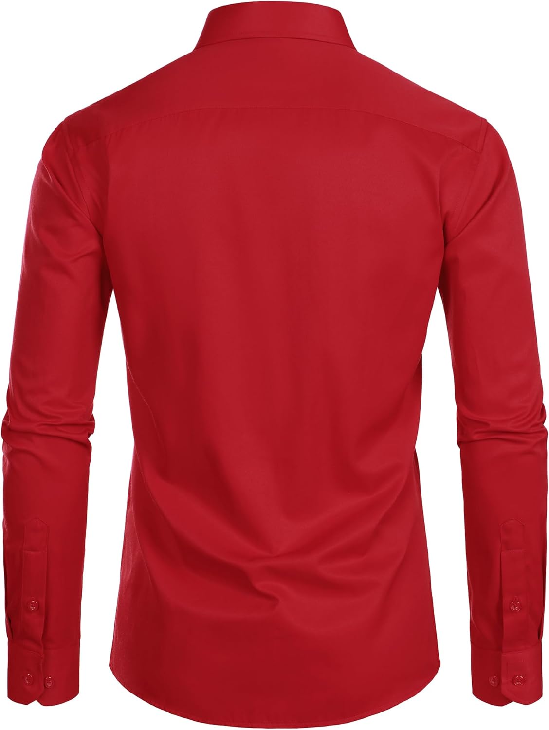 ZEROYAA Men's Long Sleeve Dress Shirt Solid Slim Fit Casual Business Formal Button Up Shirts with Pocket - Image 2