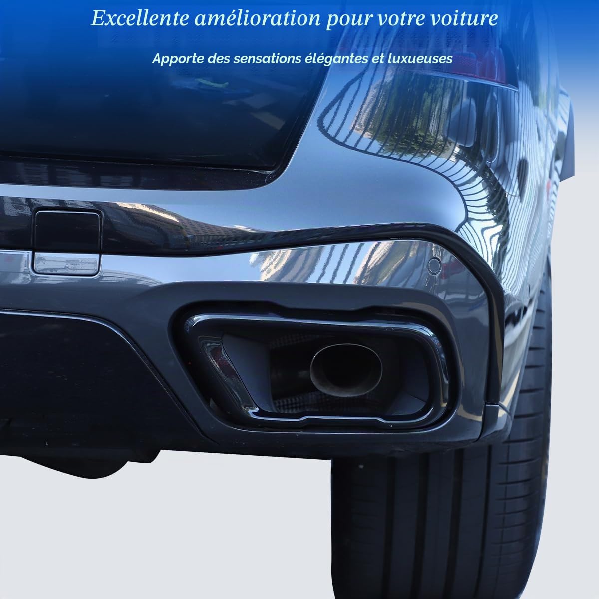 Accessoires extérieurs en acier inoxydable pour pot d'échappement X5 G05 X7 G07 2019-2021 M Sport Version Noir