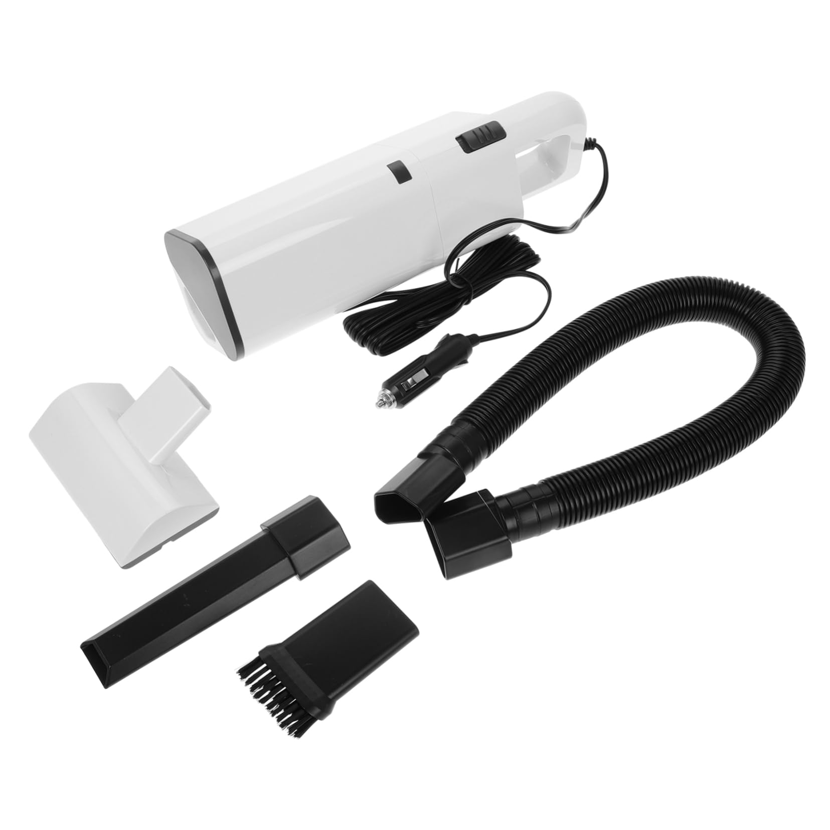 HAPINARY 1set Handheld Car Vacuum Cleaner Powerful Portable Vehicle Vacuum for Use Efficient Dust Removal White Color for Cleaning Car Interiors and Household