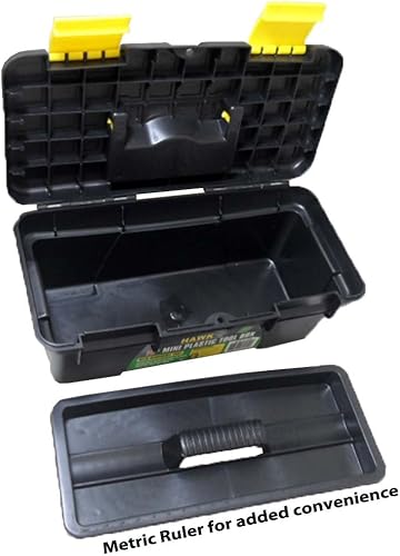Miniatura 3 de Hawk Caja de herramientas económica de plástico de 10 pulgadas con tapa a presión, tamaño 10 x 4.5 x 4 pulgadas, incluye bandeja extraíble, ideal