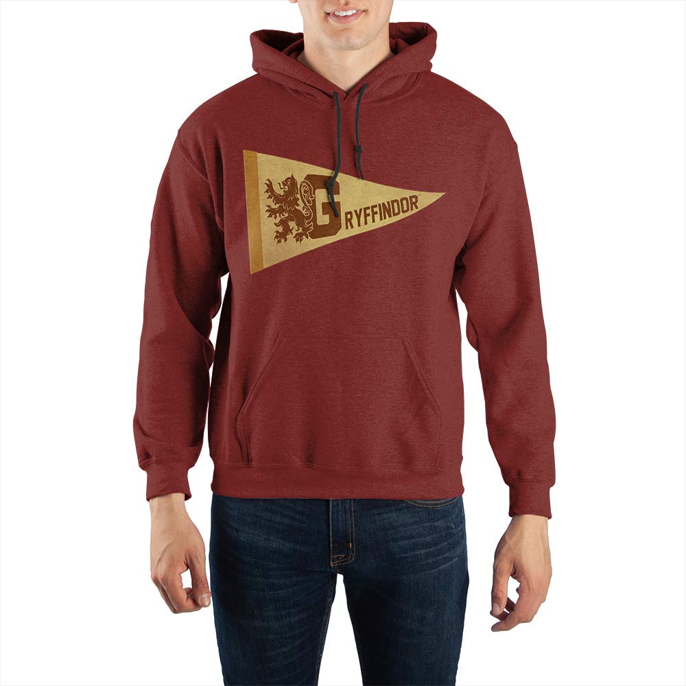 Bioworld Harry Potter Gryffindor Pennant Pullover Hooded Sweatshirt