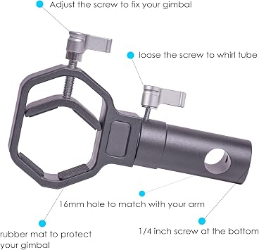 Thanos C3 II Gimbal Support Steadycam System with Rotation Adapter Arm Compatible with DJI RS5/RS4/RS 4 Pro/RS2/RS 3/RS3 PRO/Mini ZHIYUN Crane 3S Wedding Photographer