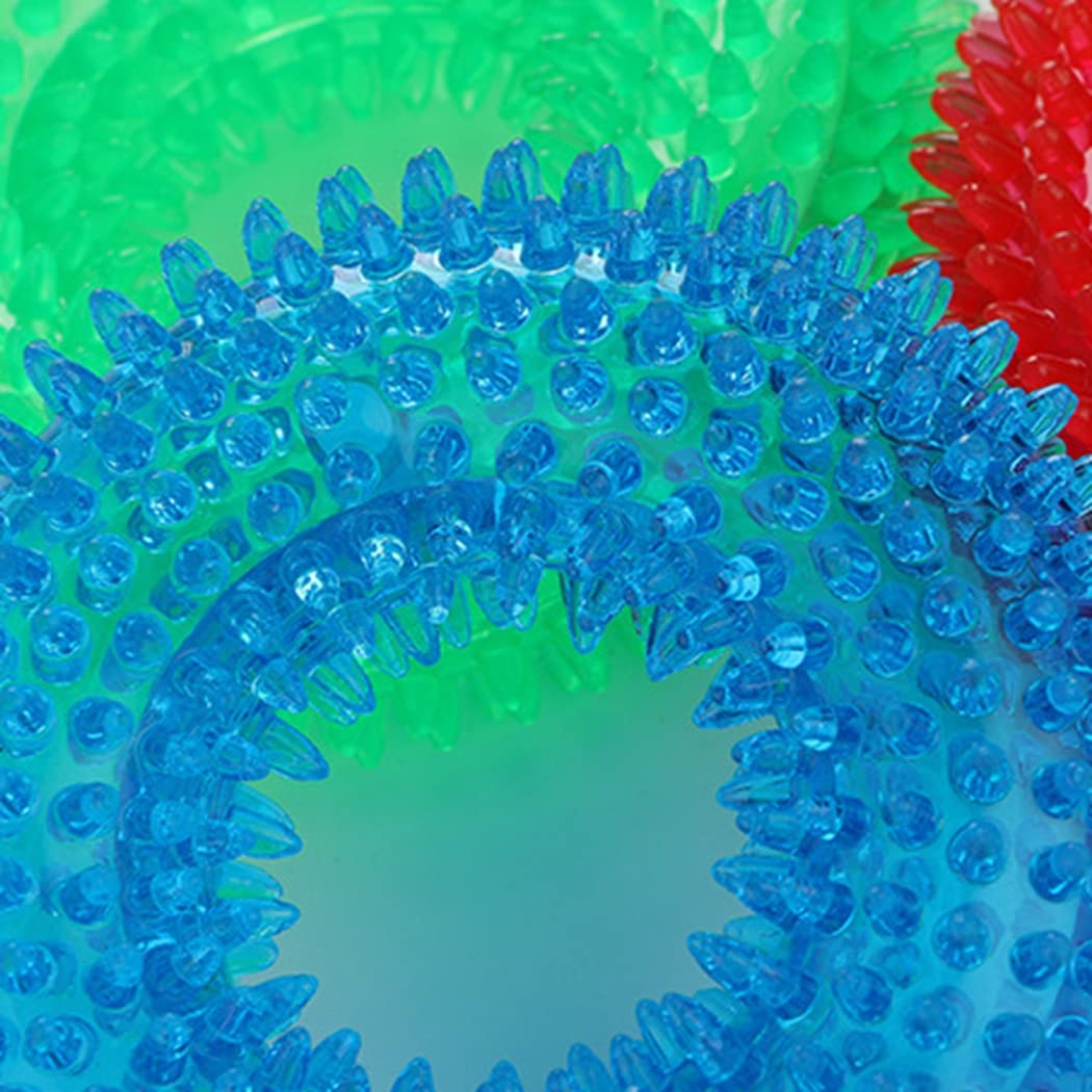 Kauspielzeug für Hunde aus Gummi, einfarbiges Quietschspielzeug für Welpen beim Zahnen, Hundering als Beißspielzeug, für Spiel, Training und Beschäftigung