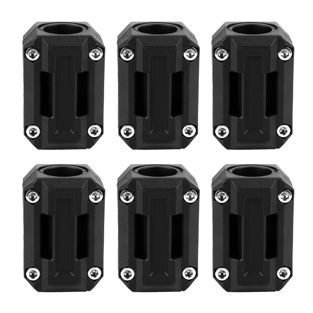 Sarini Lot de 6 blocs de protection universels pour barre de protection de moto, diamètre 22/25/28 mm, protections de pare-chocs antidérapantes, coussinets de protection en gel pour cadre de moto