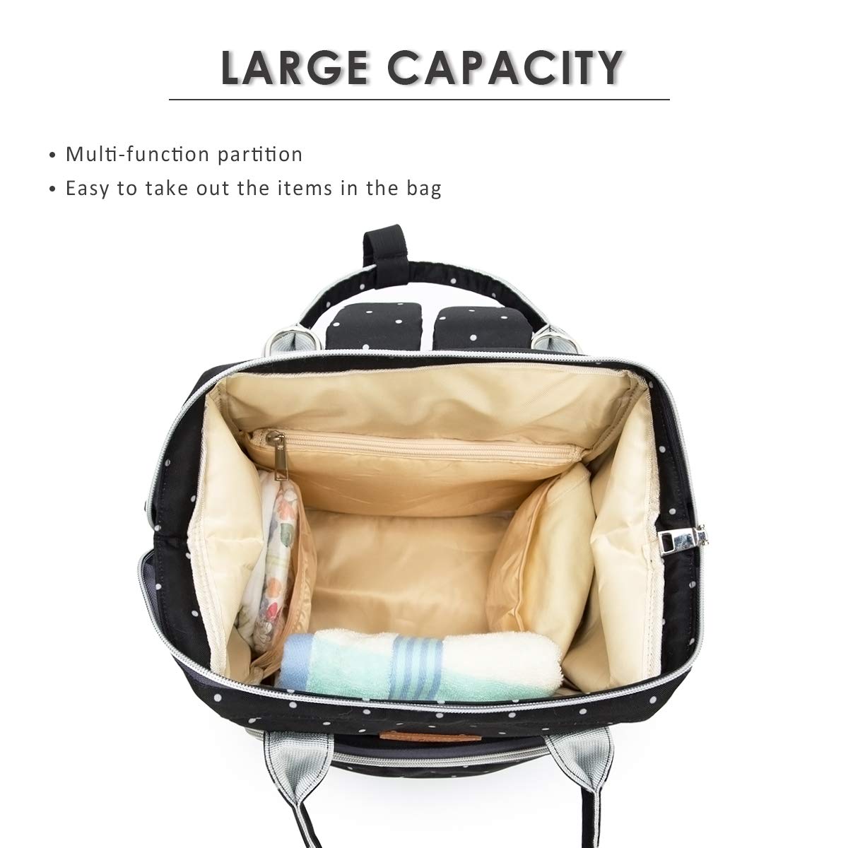 SONARIN Multifunction Baby Nappy Changing Backpack with Bottle Insulated Bags