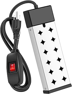 Immersion Water Heater Electric, Fast Heating Portable Water Heater with 304 Stainless Steel, Anti Dry Burn Protection and Adjustable Thermostat, Fast Heating for Bathtubs, Buckets, 120V