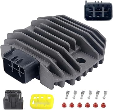 Replace 31600-HM8-003 YINNCKE Voltage Regulator Rectifier Fits for Yamaha XVS 125 250 Dragstar XVS650 XVS1100 YFM350 YZF R6 Big Bear 400 2WD 4WD Grizzly 600 660 Kodiak 400 450 Majesty Rhino 450 660
