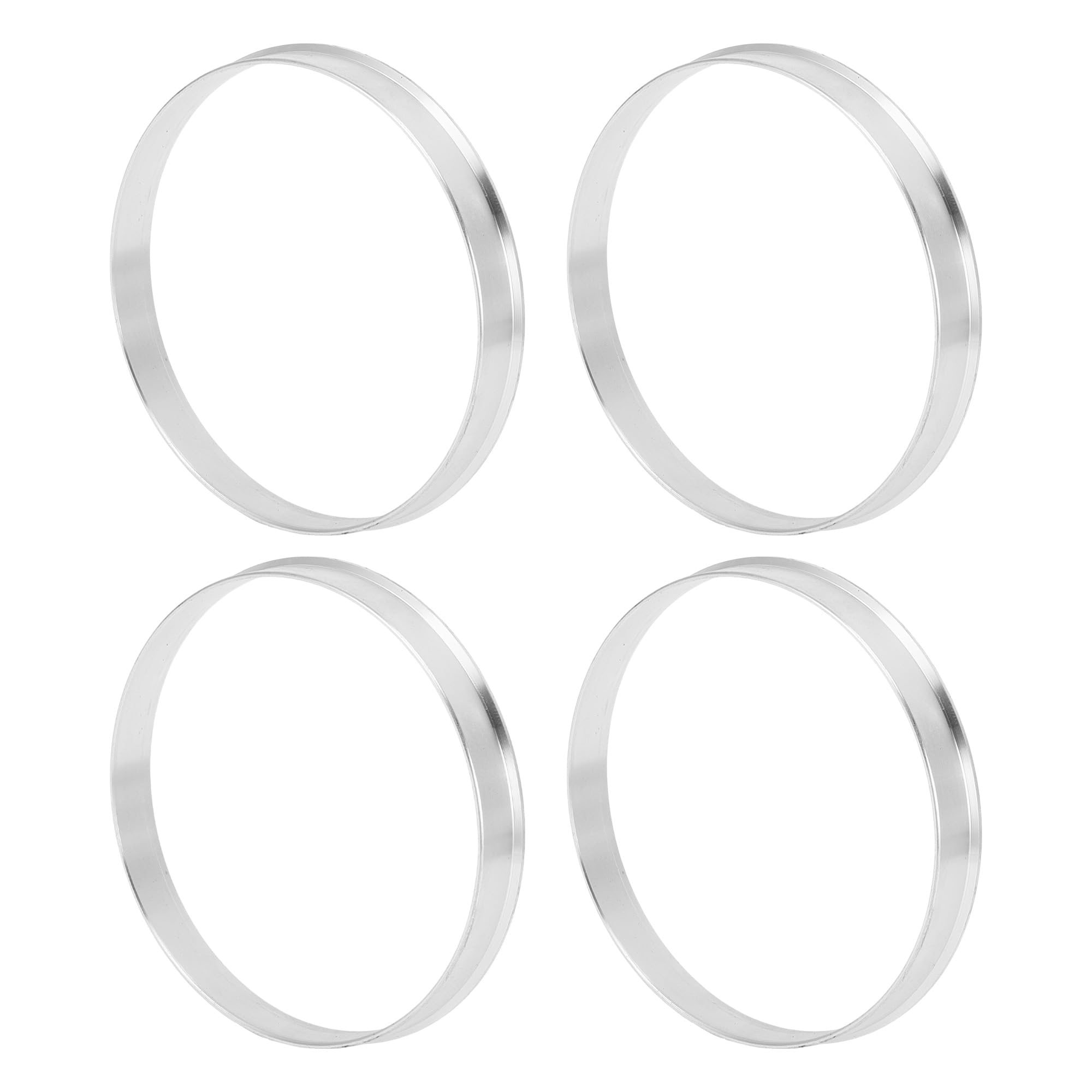 Car Wheel Hub Centric Rings OD 76.1mm to ID 74.1mm Wheels Center Shaft Shock Absorbing Hubrings Aluminium Alloy Silver Tone Durable