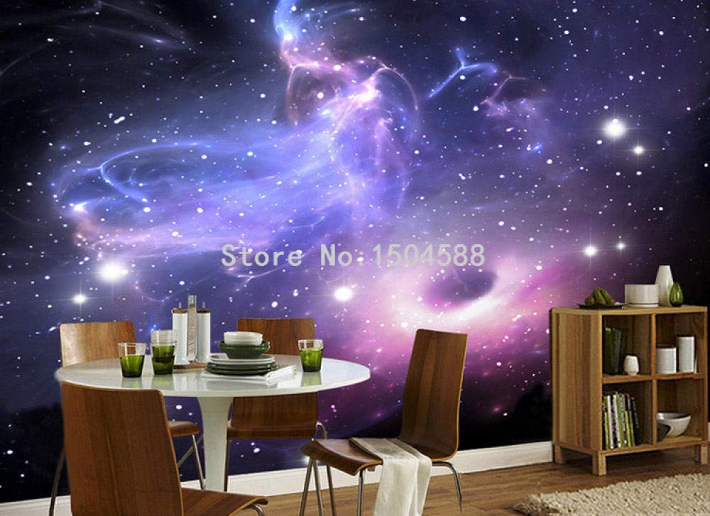 Papier peint 3D panoramique nuit étoilée pour créer une ambiance feutrée au restaurant ou salon