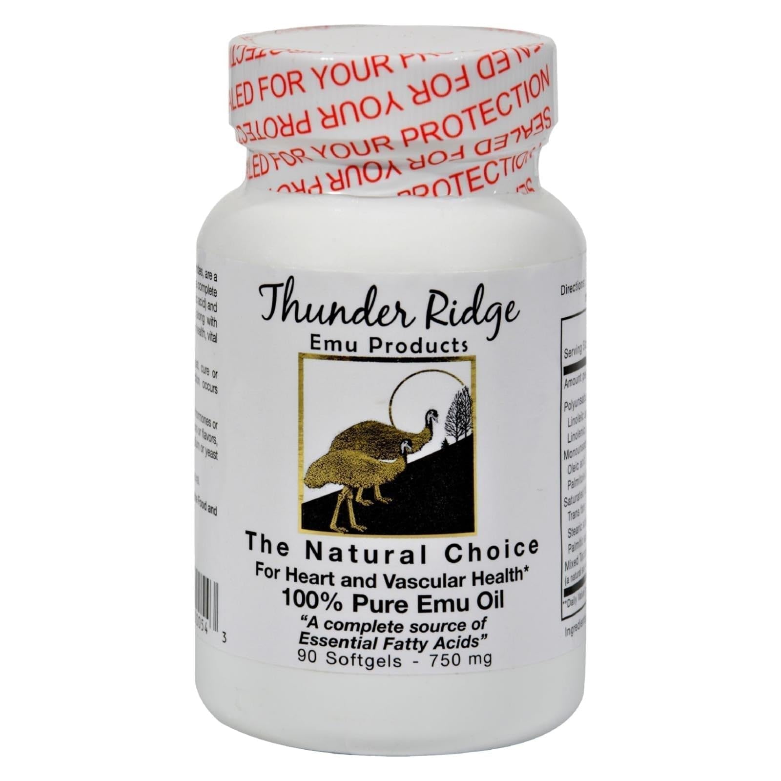 Thunder Ridge Emu Products Emu Oil Gel Caps 90 Gcap