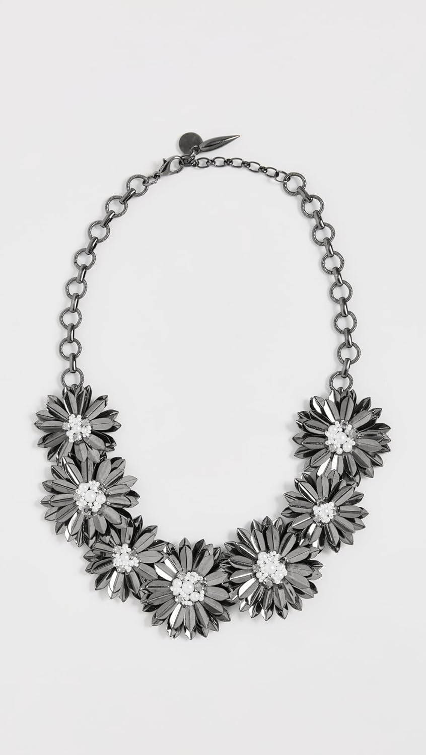 Deepa Gurnani Women's Deepa Erena Necklace, Gunmetal, Grey, Metallic, One Size - Image 2