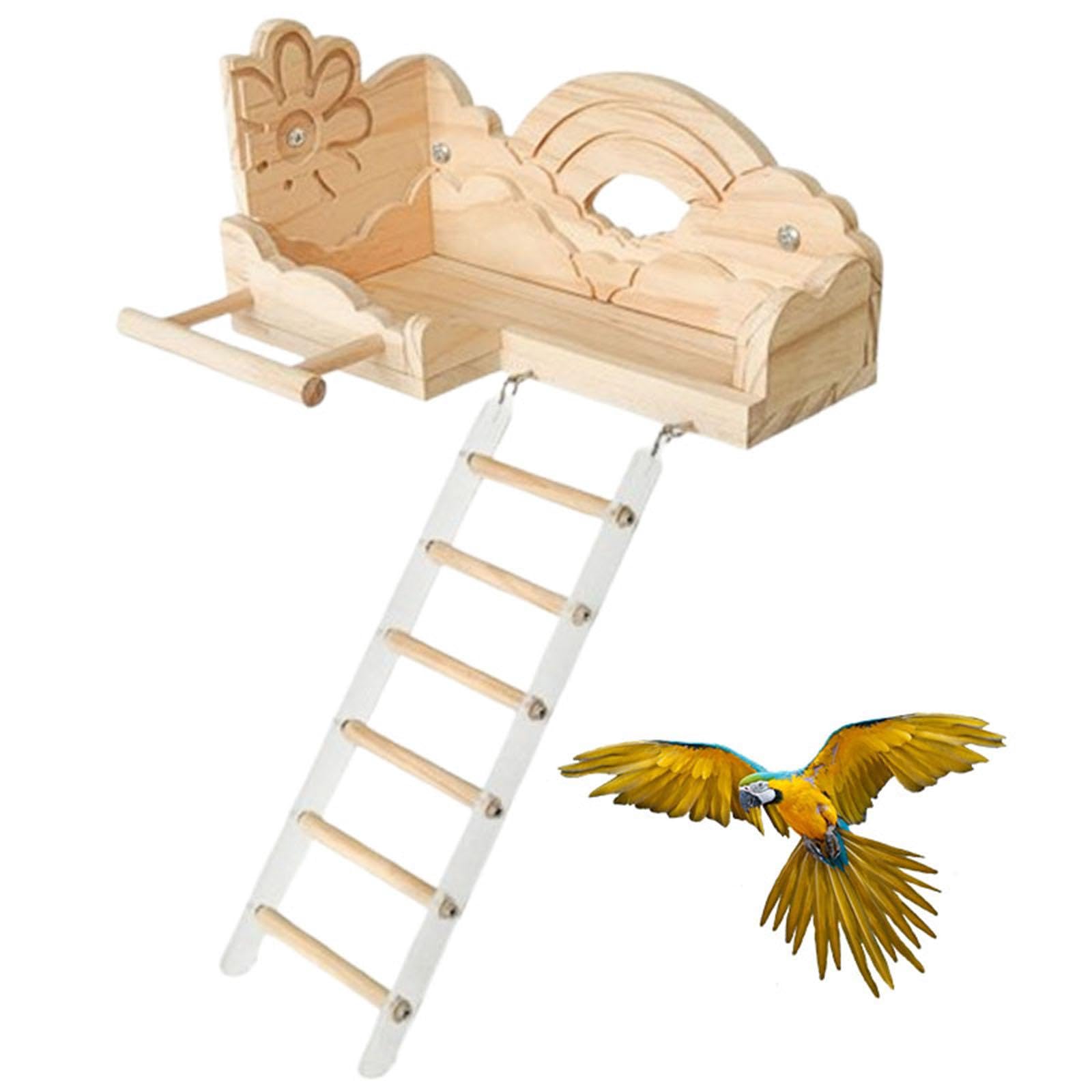 MFMEXUL Bird Perch Chewing Stick Parrots Play Stand for Budgie Cockatoo Finches