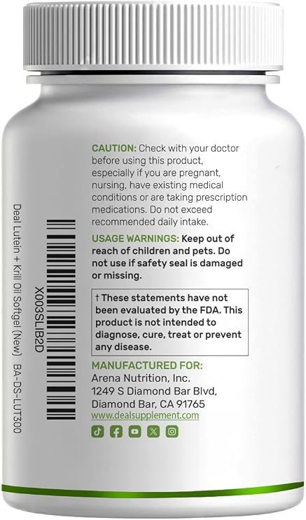 Lutein and Zeaxanthin Supplements, 40mg Per Serving, 300 Softgels Plus Astaxanthin, Omega-3s, Phospholipids Non-GMO