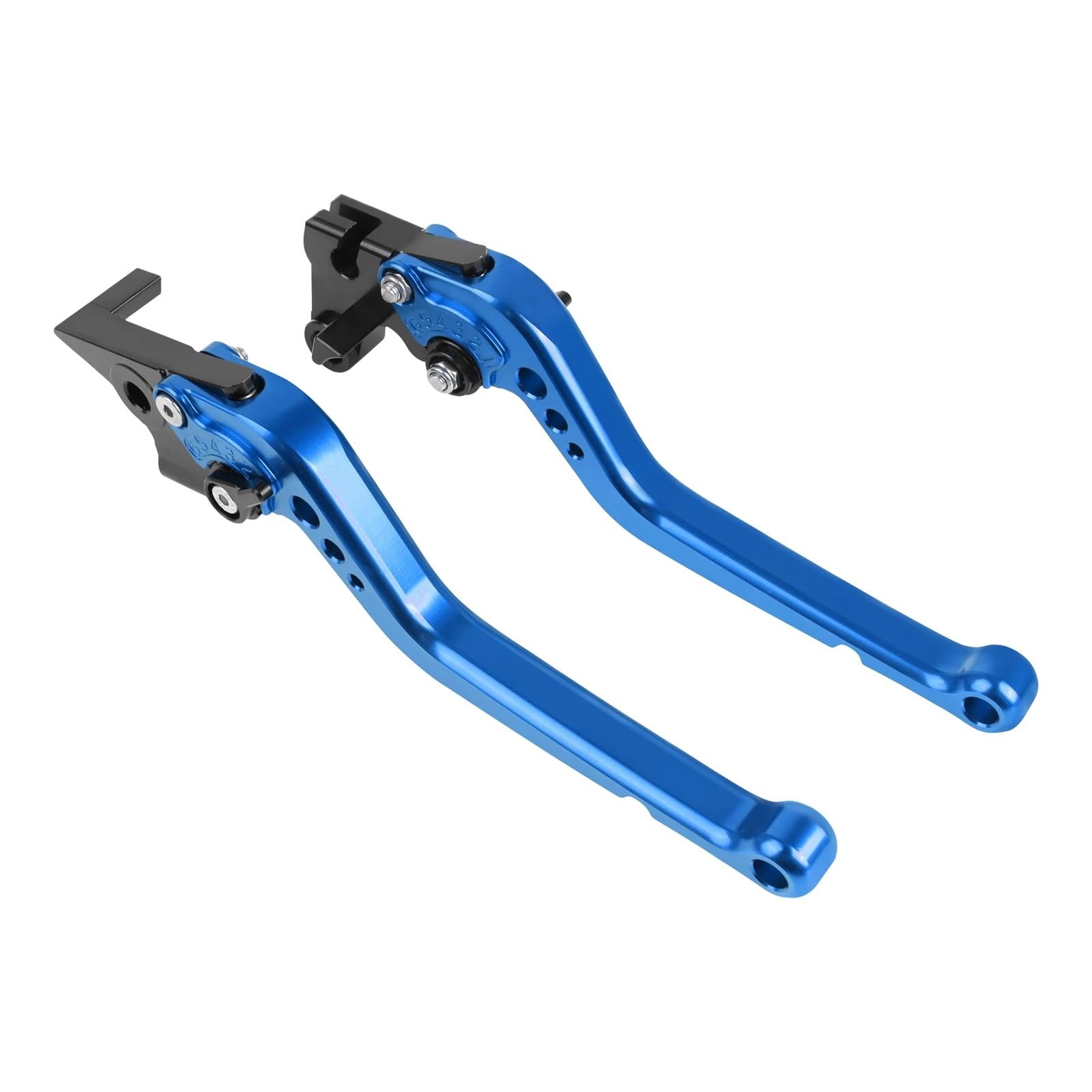 Riderai Long-Blue Motorbike Clutch Levers Cnc Adjustable Brake Clutch Levers For Yamaha Mt125 Mt-125 Mt 125 2014-2021 Handles Bar Lever(Long-Blue)