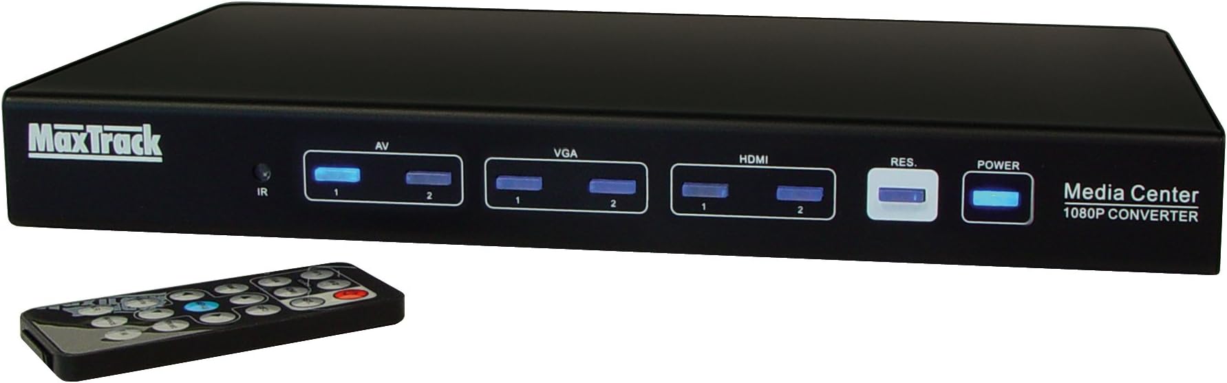 MaxTrack CS20L HDMI Media Switch with Mains Adaptor/Remote Control 2x HDMI / 2x AV/S-Video/YUV / 2x VGA/Dolby
