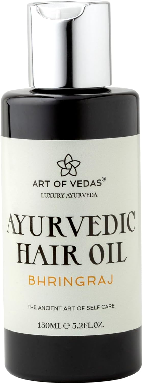 Ayurvedische haarolie met Bhringraj 150 ml natuurlijke olie voor haargroei en -verzorging, versterkt de haarwortels, bevordert glans en volume, Art of Vedas haarolie