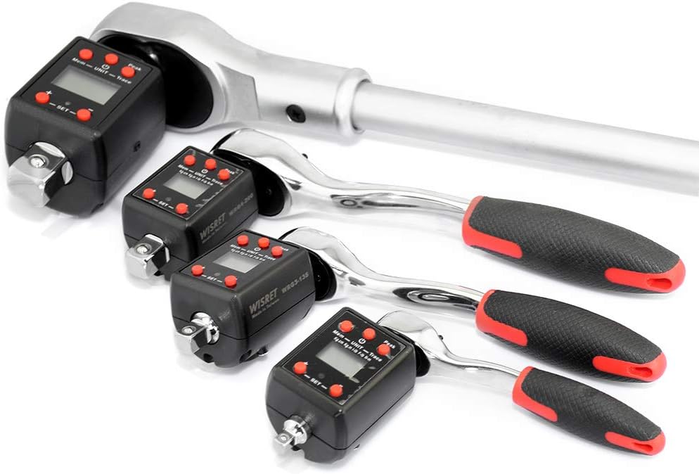 Digital High Torque Wrench 1.5-1000nm Adapter 1/4 3/8 1/2 3/4 Drive Microtorque