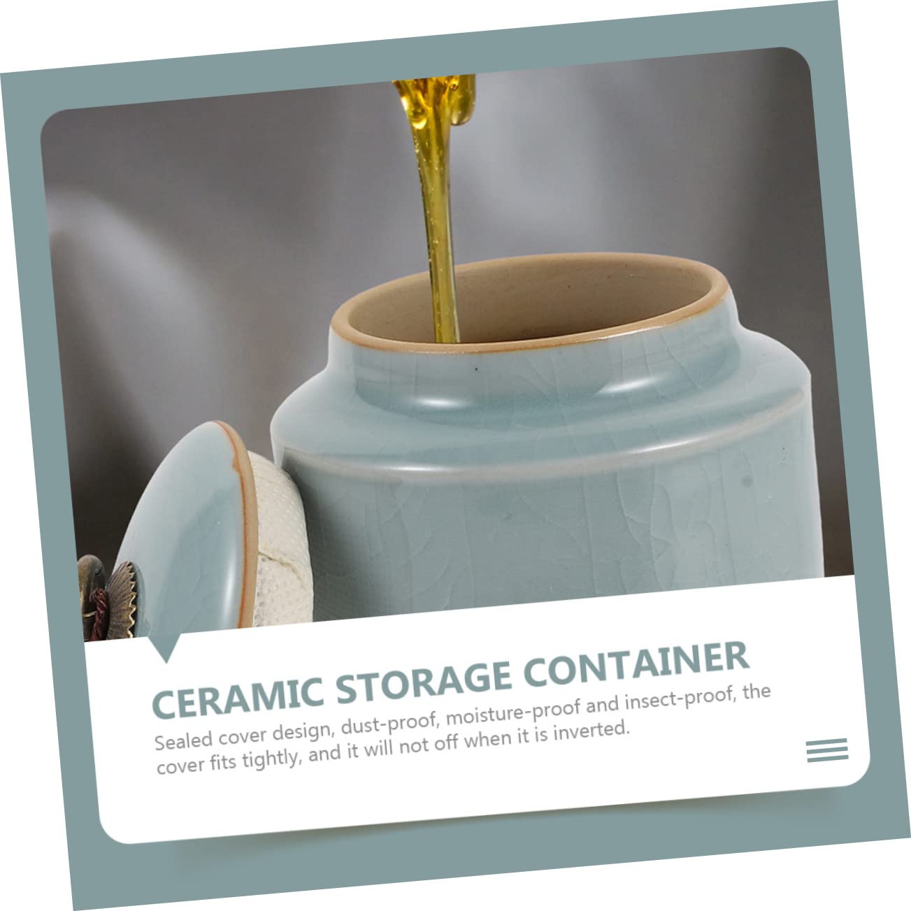 Barattoli Di Stoccaggio in Ceramica Coperchio Sigillato Per Alimenti Secchi e Tè, Set Da 2 Pezzi, Design Elegante Per Cucina, Famiglia, Hotel e Ristoranti