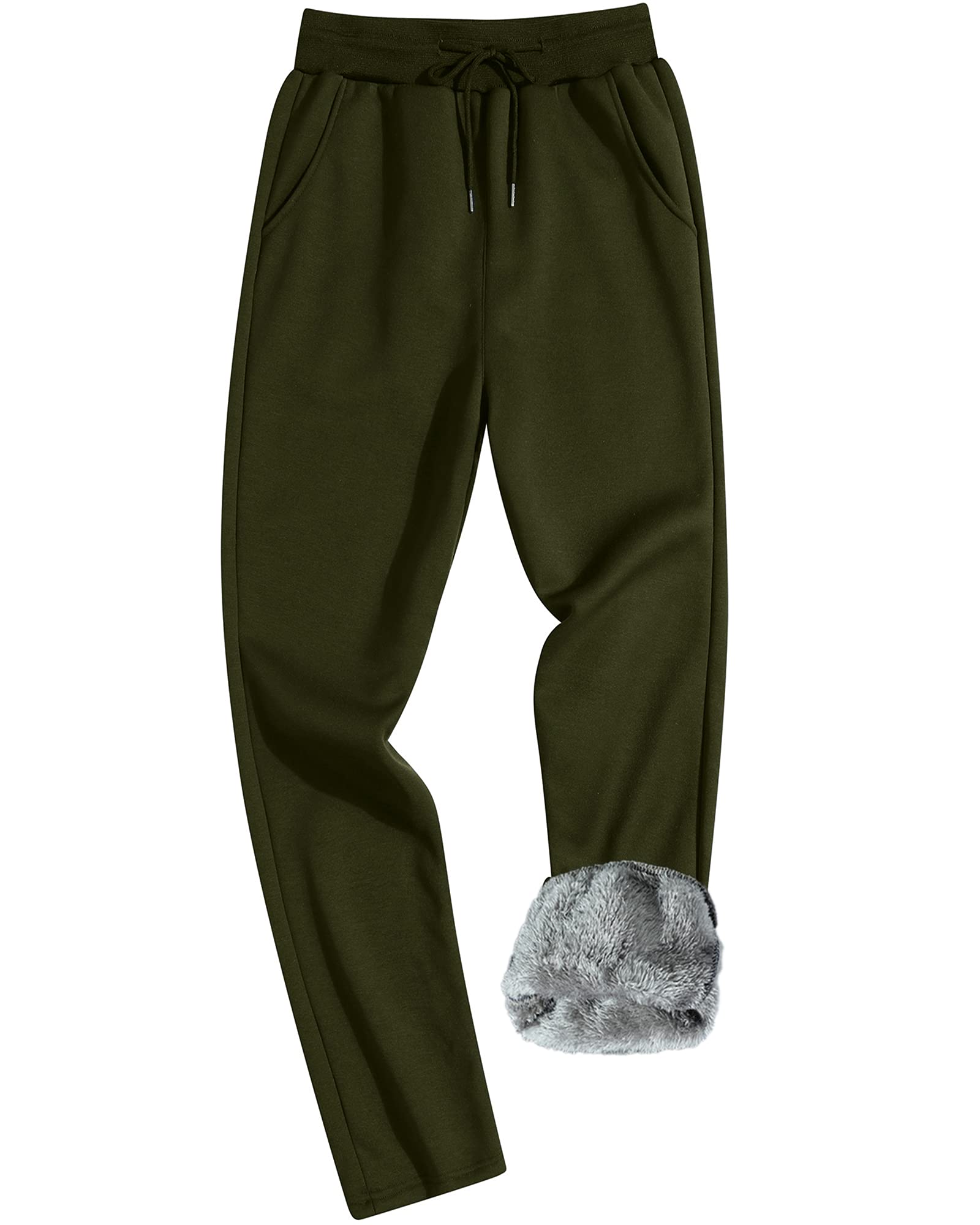 Umbnessmens Winter Fleece Joggers Pants Sherpa Lined Sweatpants