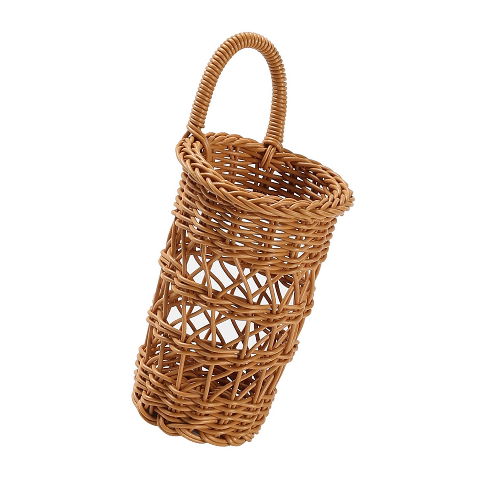 Whoasyst Hanging Storage Bin with Hook Wall Mounted Storage Basket Organiser for Kitchen Bathroom Supplies Multipurpose Wall Basket