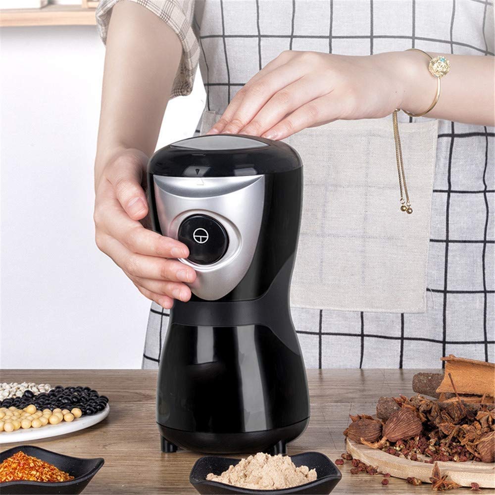 Molinillos de granos, especias eléctricas y molinillo de café para alimentos húmedos/secos, potentes cuchillas de acero inoxidable y cepillo de limpieza little surprise